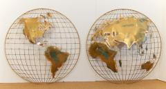 Curtis Jere Pair of Curtis Jere Globe Wall Hangings - 240122