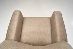 Curved Armchair in Taupe Upholstery Europe ca Mid 20th Century - 4617054