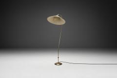 Curved Brass Floor Lamp Europe Mid 20th Century - 4136134