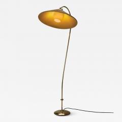 Curved Brass Floor Lamp Europe Mid 20th Century - 4136846