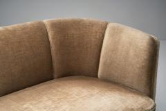 Curved Danish Cabinetmaker Sofa with Beech Legs Denmark 1940s - 2228584