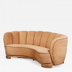 Curved Danish sofa 1940s - 878849