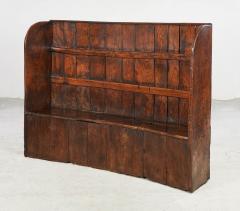 Curved High Back Elm Settle with Storage - 3785134