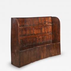 Curved High Back Elm Settle with Storage - 3789699