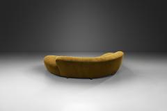 Curved Sofa in Earth Toned Upholstery United States 1980s - 4294520