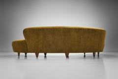 Curved Sofa in Earth Toned Upholstery United States 1980s - 4294528