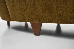 Curved Sofa in Earth Toned Upholstery United States 1980s - 4294529