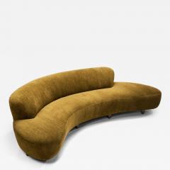 Curved Sofa in Earth Toned Upholstery United States 1980s - 4296988