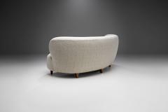 Curved Three seater Sofa by a Danish Cabinetmaker Denmark ca 1950s - 1864787