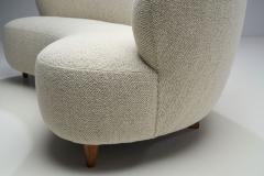 Curved Three seater Sofa by a Danish Cabinetmaker Denmark ca 1950s - 1864791