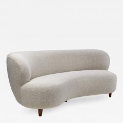 Curved Three seater Sofa by a Danish Cabinetmaker Denmark ca 1950s - 1876621