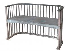 Curved Wood Settee Bench - 3822211