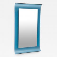 Curved blue crystal glass mirror - 975709