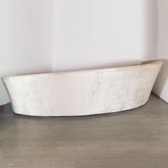 Custom 1940s Sweeping Arm Wraparound Curved Sofa in Smoked Champagne Velvet - 1540080