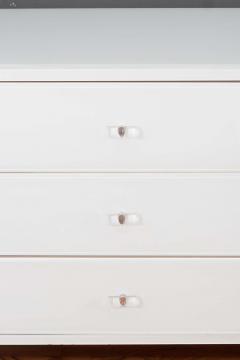 Custom 6 Drawer Reverse Painted Glass Dresser with Lucite Side Panels - 3118750