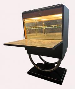 Custom Adapted Vintage Art Deco Black Lacquer Bar - 4703380