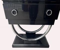 Custom Adapted Vintage Art Deco Black Lacquer Bar - 4703381