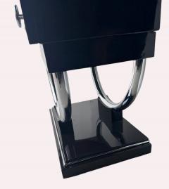 Custom Adapted Vintage Art Deco Black Lacquer Bar - 4703384