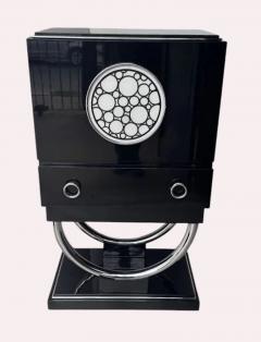 Custom Adapted Vintage Art Deco Black Lacquer Bar - 4703387