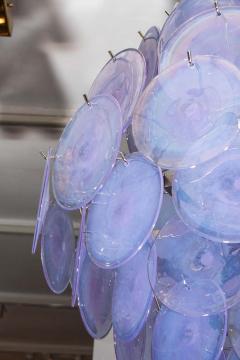 Custom Alex Iridescent Murano Glass Disc Chandelier in Double Cone Shape - 3113743