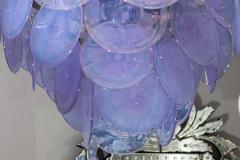 Custom Alex Iridescent Murano Glass Disc Chandelier in Double Cone Shape - 3113746