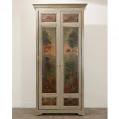 Custom Armoire Made with 19th Century Painted Boiserie Doors - 2995897