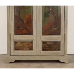 Custom Armoire Made with 19th Century Painted Boiserie Doors - 2995898