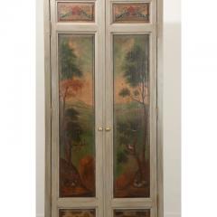 Custom Armoire Made with 19th Century Painted Boiserie Doors - 2995900