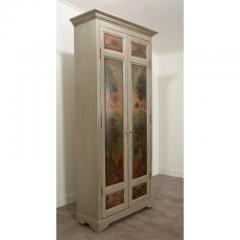 Custom Armoire Made with 19th Century Painted Boiserie Doors - 2995910