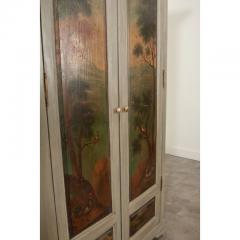 Custom Armoire Made with 19th Century Painted Boiserie Doors - 2995913