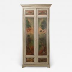 Custom Armoire Made with 19th Century Painted Boiserie Doors - 3010405