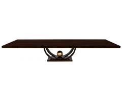 Custom Art Deco Inspired Macassar Dining Table Gold Leaf - 2537712