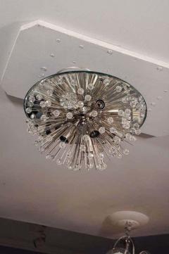 Custom Austrian Snowflake Crystal Flush Mount - 3157890