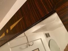 Custom Beveled Art Deco Macassar and inlay Tall Vertical Mirror - 1343394