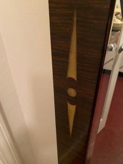 Custom Beveled Art Deco Macassar and inlay Tall Vertical Mirror - 1343398