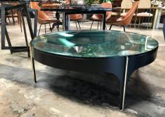 Custom Black and Brass Magnifying Lens Coffee Table - 573714