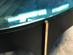 Custom Black and Brass Magnifying Lens Coffee Table - 573715