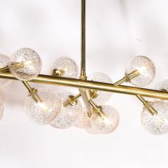 Custom Branch Form Hand blown Murano Glass w 24k Gold Brass Fitted Chandelier - 3645235