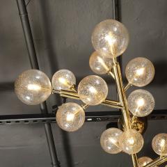 Custom Branch Form Hand blown Murano Glass w 24k Gold Brass Fitted Chandelier - 4403689