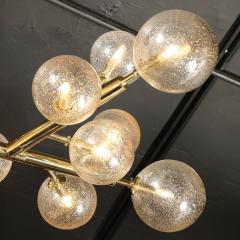Custom Branch Form Hand blown Murano Glass w 24k Gold Brass Fitted Chandelier - 4403692