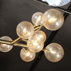 Custom Branch Form Hand blown Murano Glass w 24k Gold Brass Fitted Chandelier - 4403693