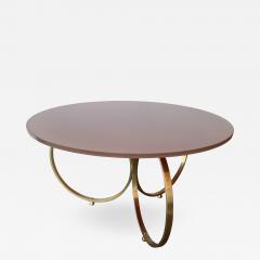 Custom Brass Coffee Table with Reverse Painted Glass Top - 462505