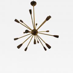 Custom Brass and Copper Sputnik Chandelier with 14 Arms - 344450