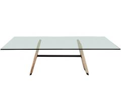 Custom Cantilever Stone Glass Top Dining Table - 2535951