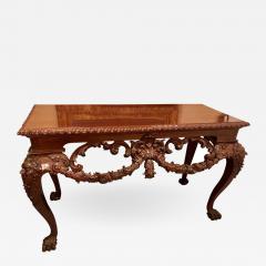 Custom Carved Console Table with Claw Feet and Carved Heads circa 1940s - 1301670