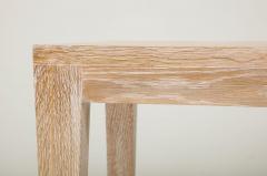 Custom Cerused Oak Table on Castors - 1048996