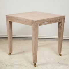 Custom Cerused Oak Table on Castors - 1049001