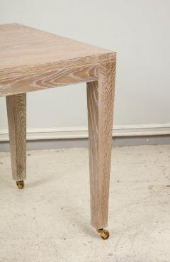 Custom Cerused Oak Table on Castors - 1049002