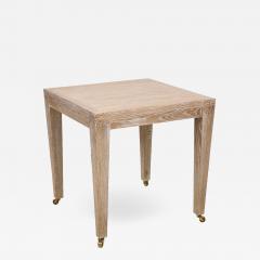 Custom Cerused Oak Table on Castors - 1050121