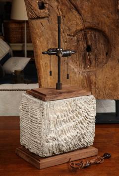 Custom Chiseled Cement Lamp - 1540370